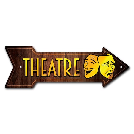 Theatre Arrow Sign Funny Home Decor 18in Wide